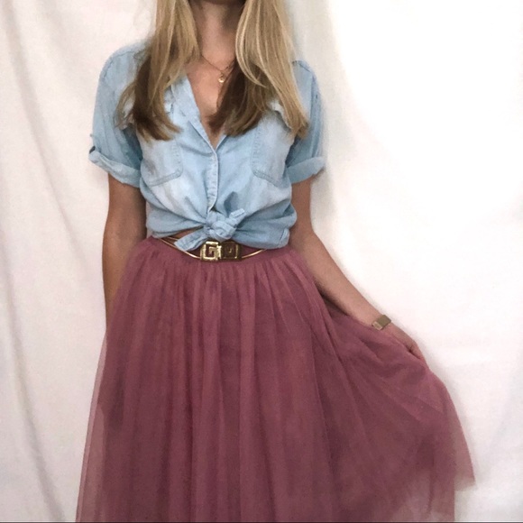 Haute Monde Dresses & Skirts - Haute Monde Pink Tulle Skirt Size Small